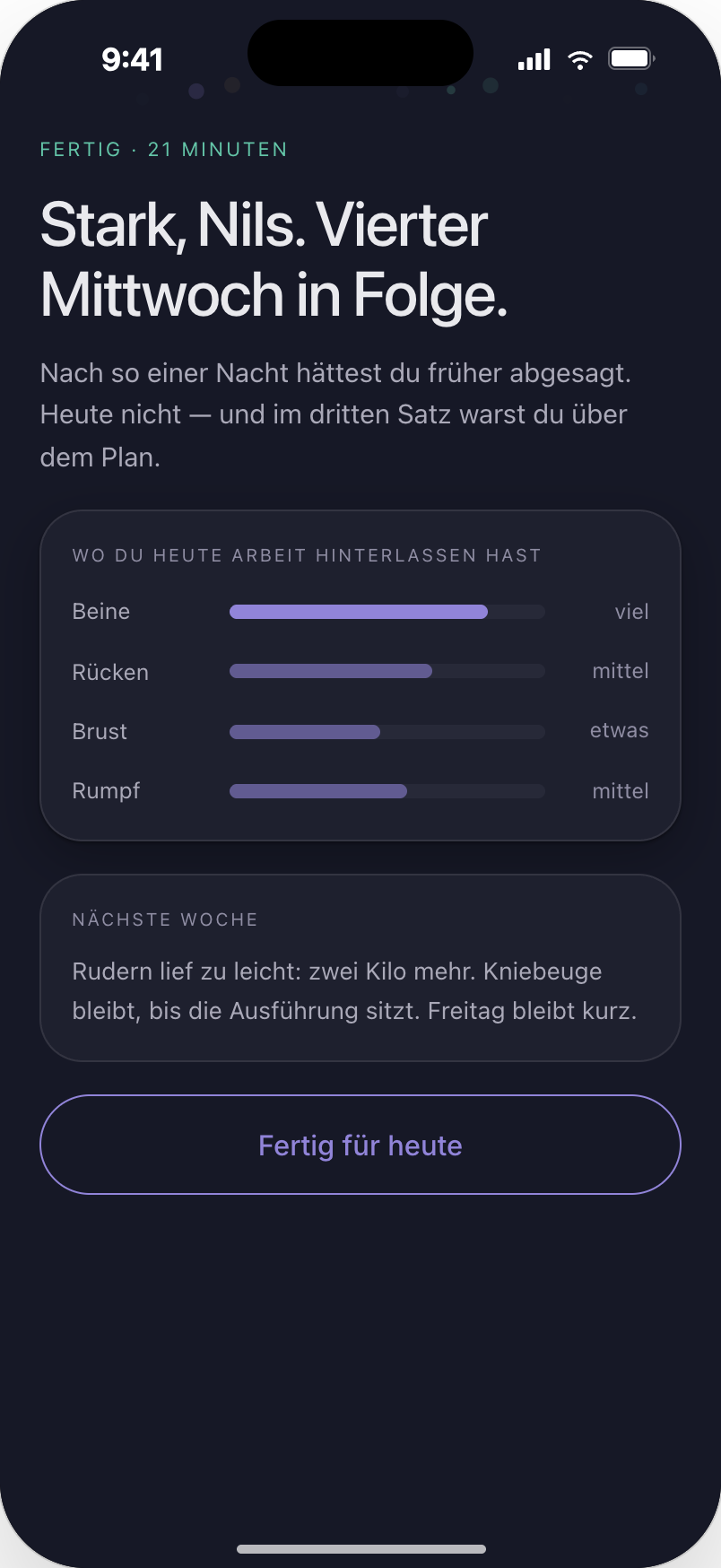 Lob nach der Einheit
